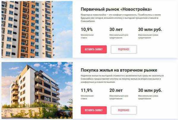 Рефинансирование ипотечного кредита в Совкомбанке 